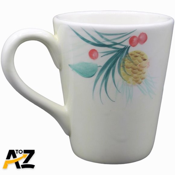 Set of 4 Pfaltzgraff Hand Painted Holiday Market Coffee Mugs Dishwasher & Microw - Picture 8 of 14